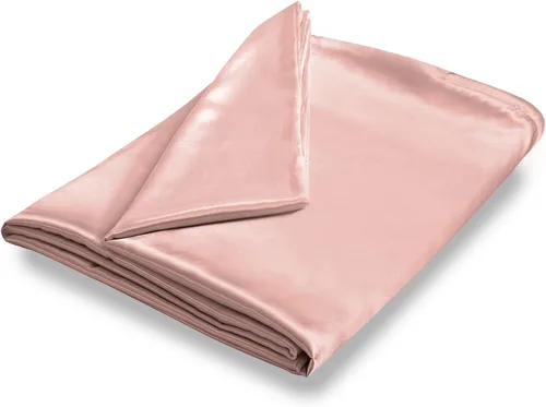 Vista 12 de NSGZ Funda de edredón de 48 x 72 pulgadas para manta con peso, funda de manta de satén con peso extraíble y sedosa con 8 lazos y cierre seguro