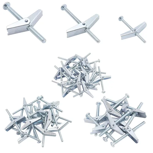Vista 8 de HELIFOUNER 10 anclajes de palanca de 1/4 de pulgada para paneles de yeso, pernos de anclaje, anclajes para paneles de yeso, tornillos con anclajes