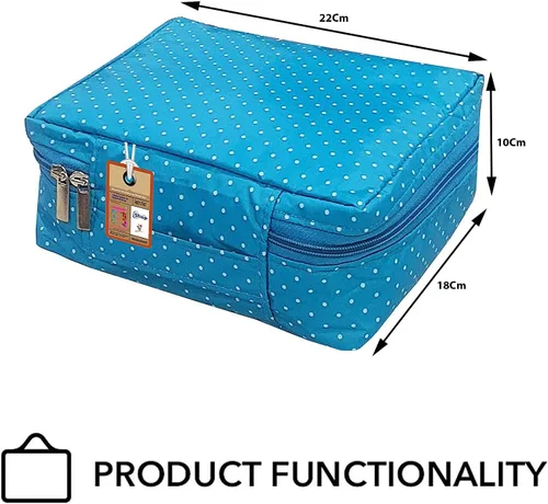 Vista 6 de atorakushon Estuche de viaje para maquillaje, organizador de cosméticos, bolsa de almacenamiento portátil para artistas, bolsa con cremallera
