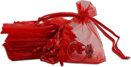 Vista 37 de TheDisplayGuys - Paquete de 48 bolsas de regalo de organza transparente negra de 2 x 2-3/4 pulgadas con cordón, bolsas de regalo para joyas, bolsas
