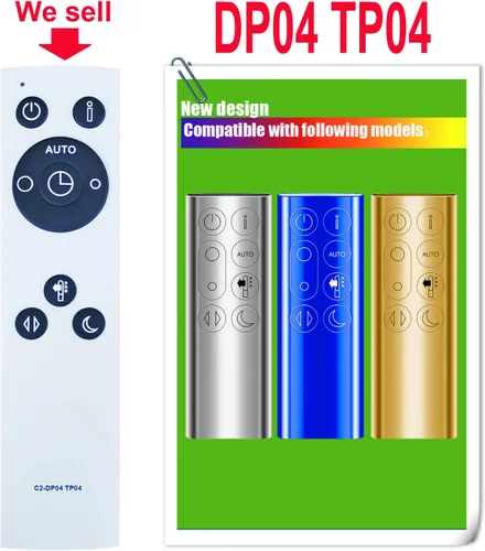 Vista 2 de CHOUBENBEN Mando a distancia de repuesto 969154-01 969154-02 969154-03 969154-11 para Dyson Pure Cool Purifying Fan DP04 TP04