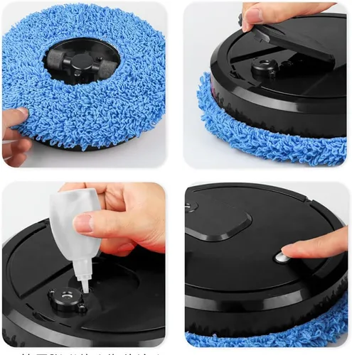 Vista 6 de PanDair - Robot aspirador inteligente, robot de barrido inteligente, recargable por USB, máquina de trapeador completamente automática para limpiar