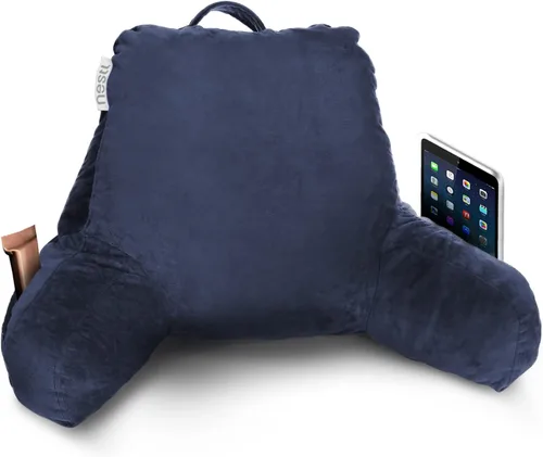 Vista 54 de Nestl Almohada de lectura para niños y adolescentes con espuma viscoelástica triturada, almohadas de respaldo para leer, ver y jugar, uso