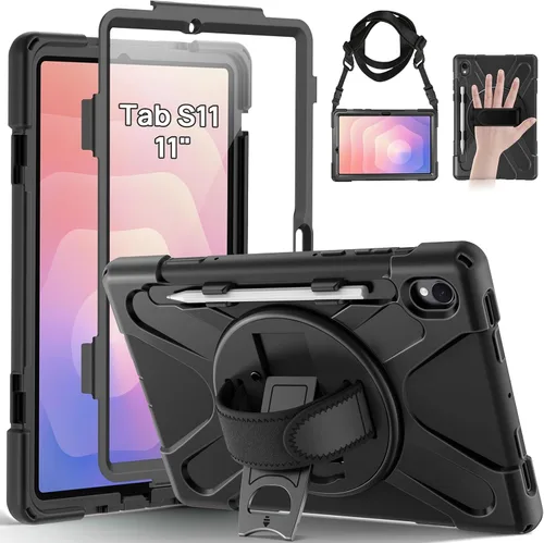 Vista 28 de Gerutek Funda para Samsung Galaxy Tab S6 Lite de 10.4 pulgadas 2024/2022/2020, funda protectora de cuerpo completo con protector de pantalla