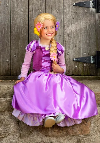 Vista 2 de Disfraz clásico de Rapunzel para niña Multicolor