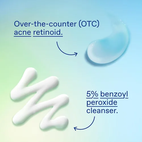 Vista 5 de Kit de cuidado de la piel para acné Differin, tratamiento de acné con retinoide Differin Gel para la cara con 0.1% de adapalene y 5% de peróxido