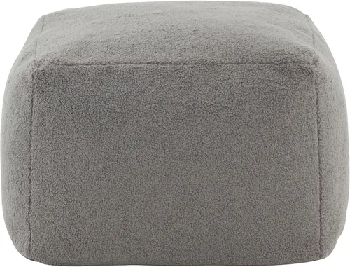 Vista 5 de Safavieh Couture Collection Samuels - Puf cuadrado otomano de piel de oveja sintética, color gris oscuro (totalmente montado)