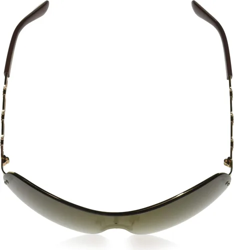 Vista 4 de Southpole Women's Metal Uv Protective Chain Link Temple Rectangular Shield Sunglass