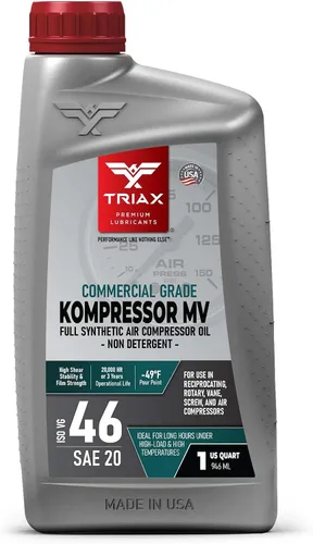 Vista 9 de TRIAX Kompressor MV 46 SAE 20, Aceite para Compresor de Aire Completamente Sintético, Multi-Vis para Rotativo, de Paletas, de Tornillo