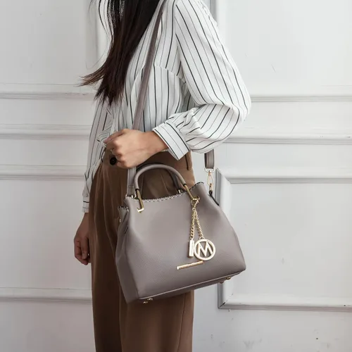Vista 3 de MKF Collection Mia K - Bolso de mano para mujer, de piel vegana, con asa superior, bolso de mano