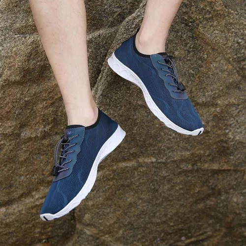 Vista 4 de Whatseaso Zapatos acuáticos para mujeres y hombres, ligeros, de secado rápido, para playa, adultos, zapatos deportivos para natación, surf, piscina