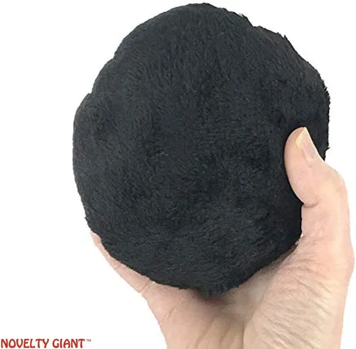 Vista 4 de Novelty Giant - Accesorio de disfraz de cola de conejo de peluche gigante Negro