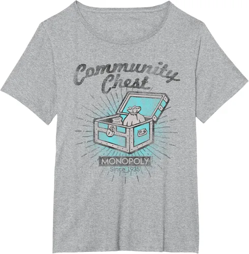Vista 12 de Monopoly Camiseta Community Chest, gris, S Gris Oscuro
