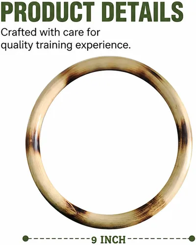 Vista 2 de ZooBoo Wing Chun Anillo de ratán – Anillos de madera natural Wing Tsun Kung Fu Muñequera Equipo de entrenamiento de fuerza de mano Yewen Sau Sticky