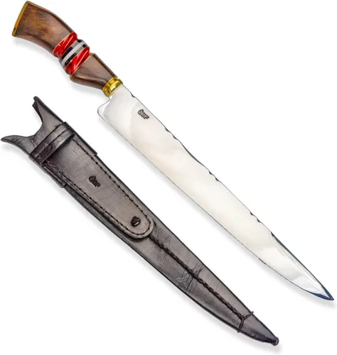 Vista 2 de Chef Versátil Cuchillo tradicional de acero inoxidable (12.0 in), color rojo
