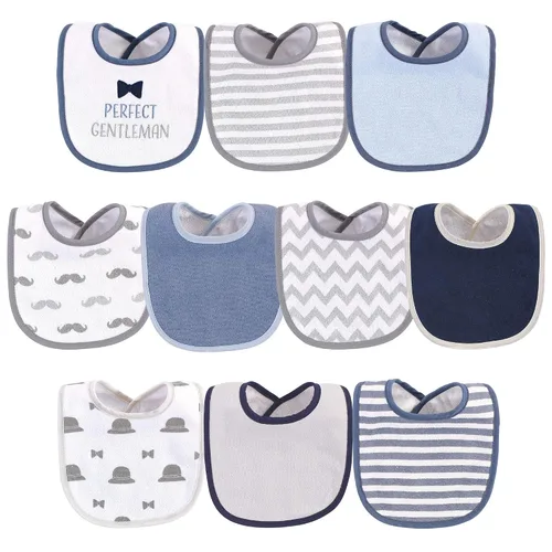 Vista 5 de Hudson Baby - Baberos unisex de algodón y poliéster, talla única