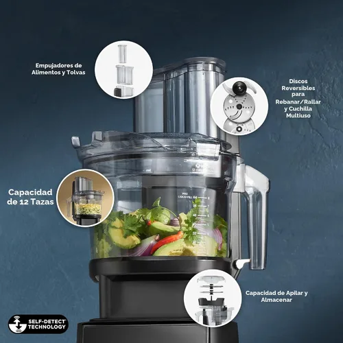 Vista 4 de Vitamix Ascent X2 SmartPrep - Sistema de cocina, licuadora de grado profesional, cuchillas de acero inoxidable, accesorio para procesador