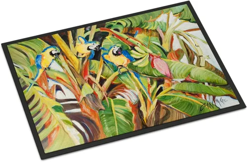 Vista 99 de Caroline's Treasures JMK1017JMAT - Tapete de caza de rana garza azul, 24 x 36 pulgadas, tapete para puerta delantera, interior y exterior