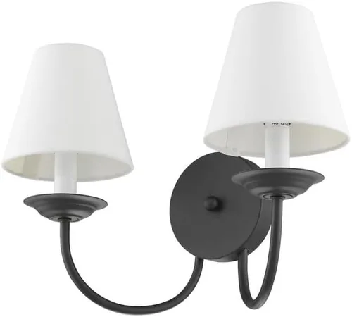 Vista 4 de Livex Lighting 5272-04 Mendham - Aplique de pared con 2 luces, negro, blanco