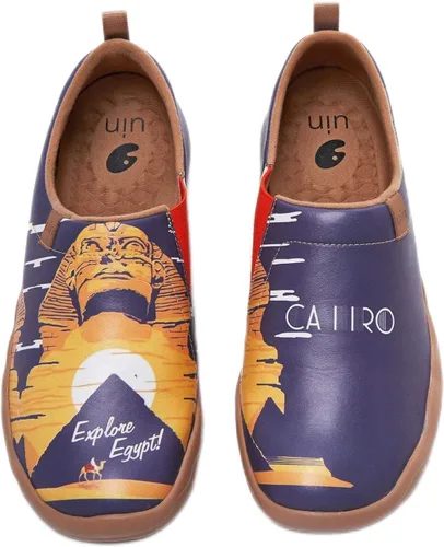 Vista 41 de UIN Zapatos de viaje para caminar para hombre, sin cordones, de lona, informales, ligeros, cómodos y modernos, diseño de perritos felices Ahhhhh