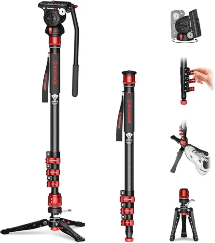 Vista 12 de IFOOTAGE Cobra 3 Monopod A180F Cámara Profesional Monopod 71