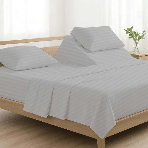 Vista 21 de 4 piezas de lujo Split Top Queen 100% algodón egipcio de 800 hilos (ajustable, parte superior flexible tamaño queen) sábanas divididas de 28