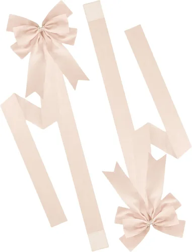 Vista 13 de Meseey 6 lazos grandes de terciopelo para armarios, lazos para puerta de armarios para Acción de Gracias, otoño, Halloween, Navidad, fiesta (negro)