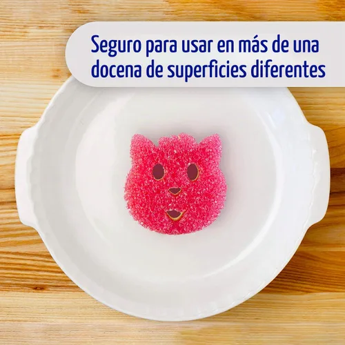 Vista 7 de Scrub Daddy Scrub Mommy Special Edition Pets Cat - Esponja multiusos para platos sin arañazos, sin BPA y fabricada con espuma de polímero, esponja