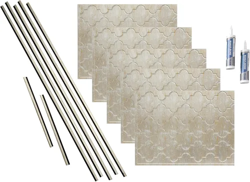 Vista 7 de FASÄDE Mónaco - Kit decorativo de vinilo para salpicaduras de 15 pies cuadrados en cachemira