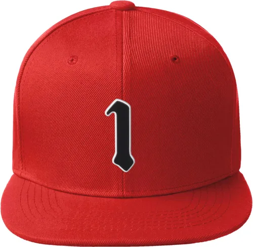 Vista 645 de Daxton Gorra clásica con visera de billete plano con letras del alfabeto inglés antiguo de la A a la Z