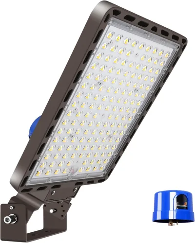 Vista 12 de LEDMO Soporte de doble bocina LED para estacionamiento, soporte de montaje de 180 grados, soporte de montaje de poste redondo, doble L, espigas