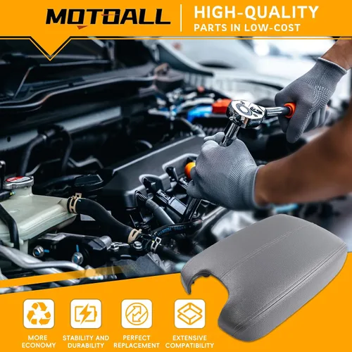Vista 2 de MOTOALL Tapa de cuero para reposabrazos de consola central de automóvil, para Honda Accord 2008 2009 2010 2011 2012 Honda Accord cuero sintético