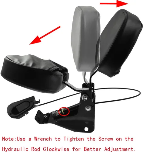 Vista 2 de Respaldo ajustable del conductor con soporte para Harley Touring Road King Electra Glide CVO 2009 y posterior