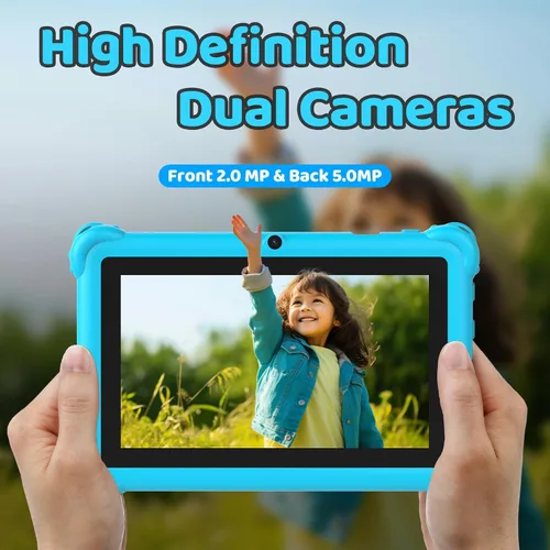 Vista 4 de Tableta para Niños de 7 pulgadas, Tableta Android para Niños Pequeños, Pantalla IPS de Protección Ocular, 4GB RAM 32GB ROM, Bluetooth Wifi, Tabletas