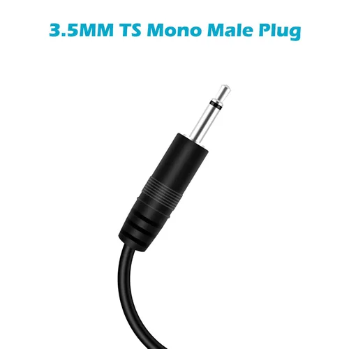 Vista 2 de Fancasee Cable de 0.138 in 1/8" a altavoz, paquete de 2 conectores TS mono de 0.138 in macho a cable desnudo, adaptador de conector de cable