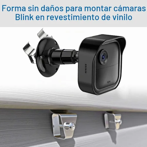 Vista 4 de Blink - Soporte lateral de vinilo para exteriores con funda impermeable, soporte de montaje sin agujeros y cubierta a prueba de clima completo