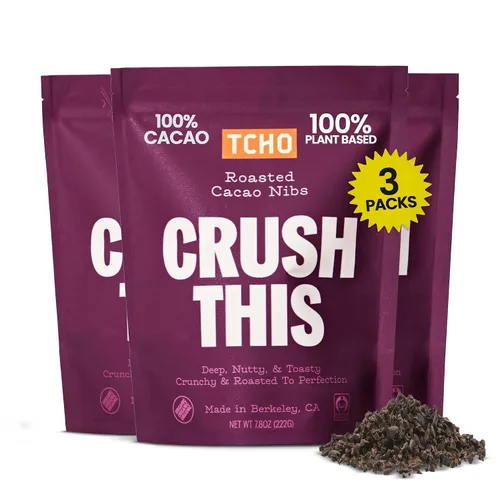 Vista 4 de TCHO Dark & Bitter - Chocolate negro 100% sin azúcar (bolsa de 6.6 libras) Certificado orgánico y de comercio justo Sin OMG, sin lácteos