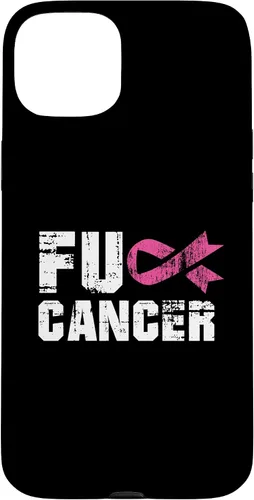 Vista 9 de iPhone 16 Fuck Cancer Survivor Gift Distressed Pink Ribbon Awareness Case
