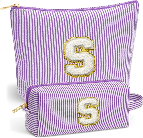 Vista 11 de Set de Bolsos de Maquillaje de Viaje - Bolso Inicial de Aseo de Viaje, Bolso de Cosméticos Portátil Bolso de Maquillaje de Viaje con Artículos Azul