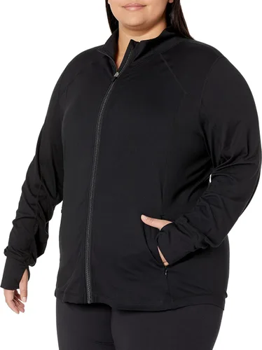 Vista 3 de Tienda Essentials Chaqueta elástica con cremallera completa para mujer (disponible en tallas grandes)