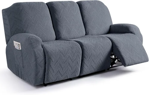 Vista 38 de Ruaozz - Fundas para sillas reclinables, funda elástica suave, color verde Funda reclinable de 1 plaza, fundas lavables para sillas de 3 piezas
