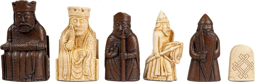Vista 2 de The Isle of Lewis Chessmen - Juego de ajedrez oficial de Lewis Regency - 4 edición Queen