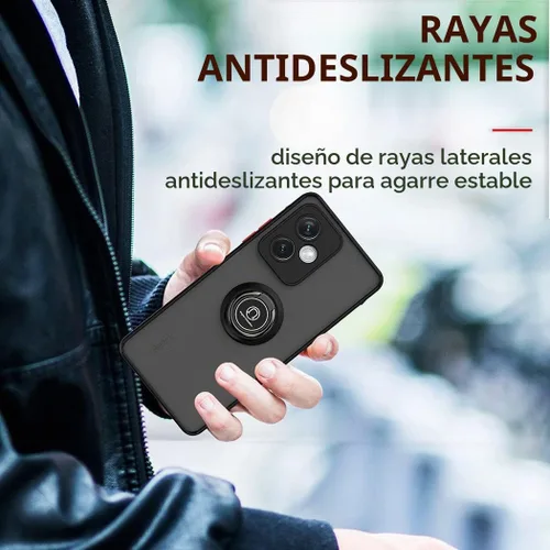 Vista 7 de QUIETIP Funda compatible con Xiaomi Poco X5 Pro 5G con protector de pantalla, TPU + policarbonato duro a prueba de golpes, anillo magnético