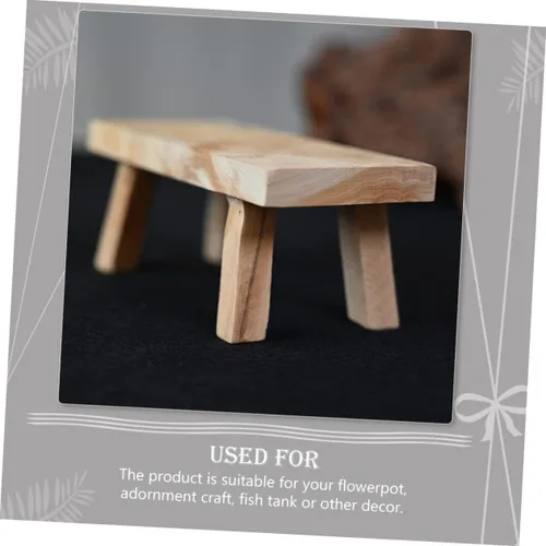 Vista 6 de BESPORTBLE Soporte para jarrón de decoración de banco pequeño, bandeja rectangular, soporte para platos, soporte de granja, base de maceta, elevador
