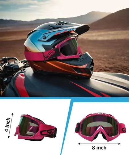 Vista 5 de CRG Sports - Gafas de protección para motocicleta, ATV, Dirt Bike, todo terreno, carreras de motocross para hombres, mujeres, adultos