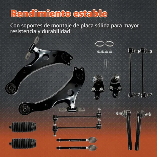 Vista 5 de labwork Kit de suspensión delantera de 14 piezas de reemplazo de brazos de control para Toyota Camry 2007-2011