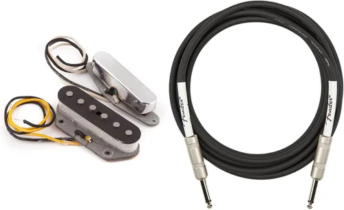 Vista 12 de Fender Custom Shop '51 Nocaster Telecaster Pickups - Paquete de níquel con cable para instrumentos