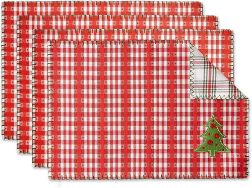 Vista 15 de DII Jolly Christmas Tree Collection - Decoración navideña de mesa y cocina, camino de mesa, 14 x 72 pulgadas, cuadros navideños