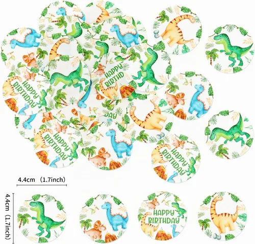 Vista 6 de 40 piezas comestibles de dinosaurio para cupcakes, papel de oblea, dinosaurio, bebé, dinosaurio, magdalena, decoración para fiestas de cumpleaños
