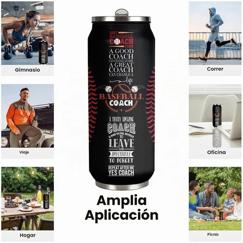 Vista 9 de Vaso de viaje de acero inoxidable para entrenador de béisbol de 17 onzas, 500ml/17oz